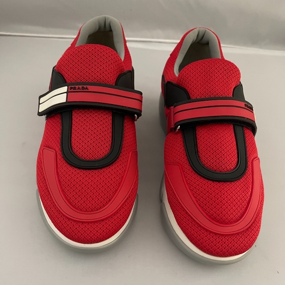 Prada Cloud Bust Knit Trainer with Logo Strap - Picture 11 of 11